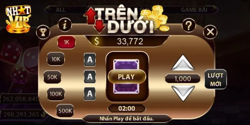 Mini Game Trên Dưới Nhatvip - Trò Chơi Đổi Thưởng Siêu Tốc